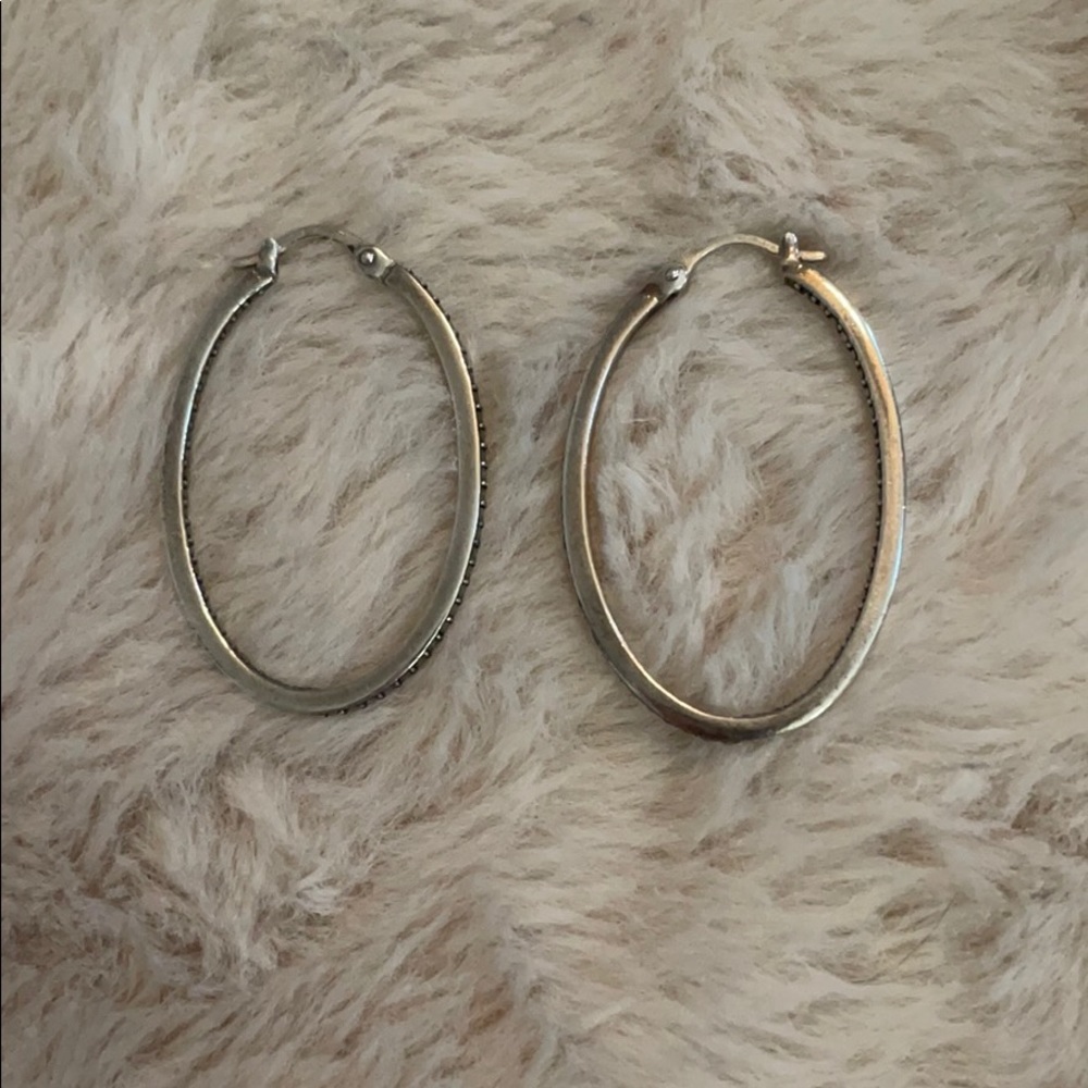 Sterling silver hoop earrings